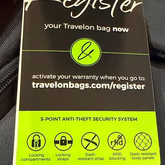 Travelon Midnight Anti-Theft Classic Backpack/NWT - Picture 16 of 16